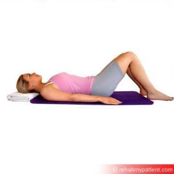 Person laid on back doing resting exercise 1
