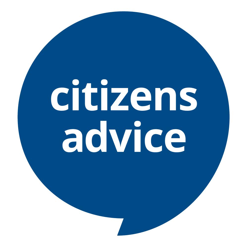 Citizens advice logo (words in a blue speech bubble)