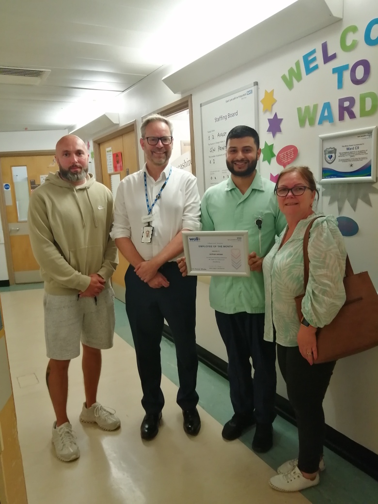 Hospital worker recognised by kind-hearted grandson