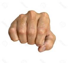 A hand making a fist