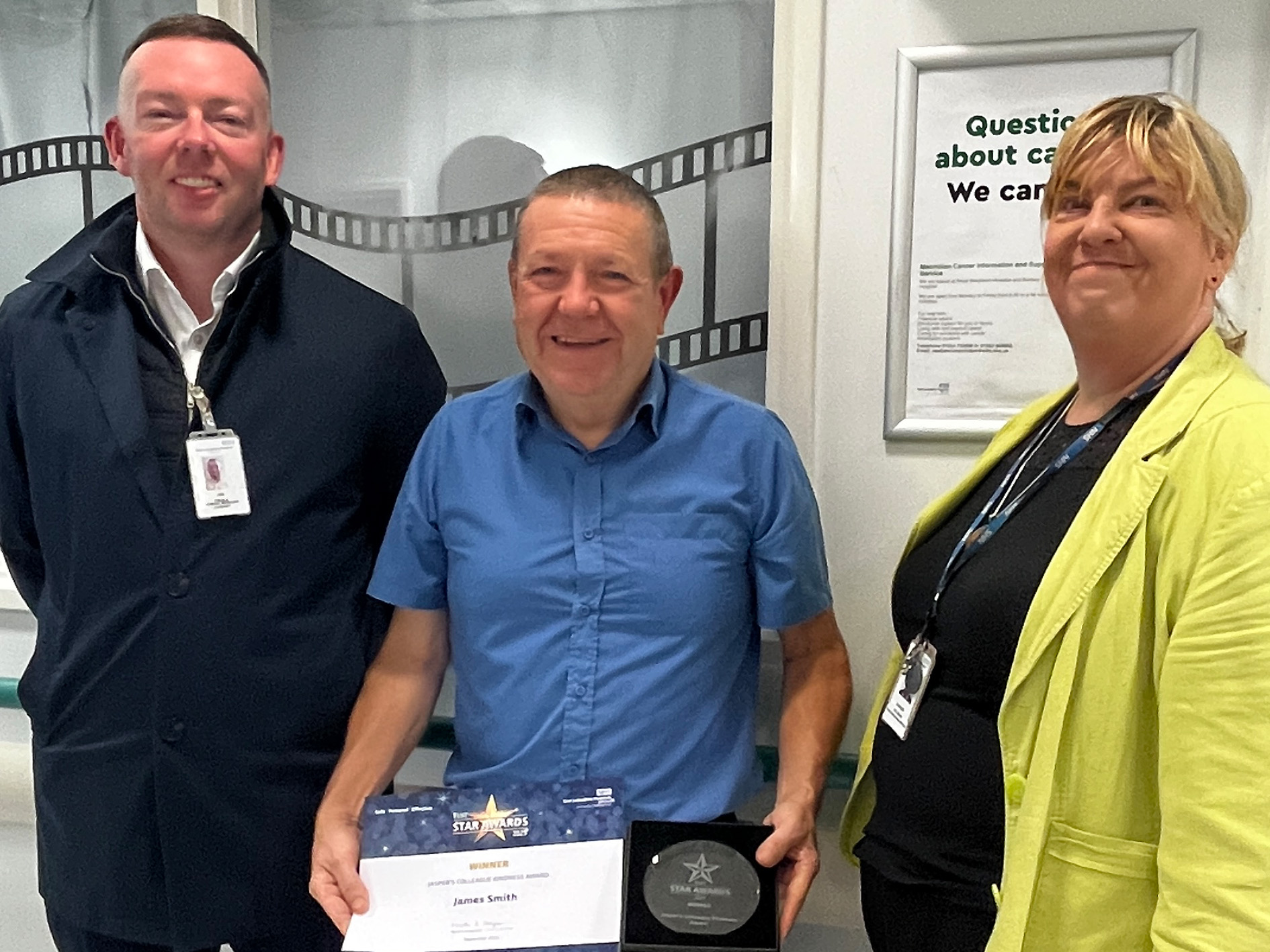 Hospital worker awarded for his kindness to patients and staff