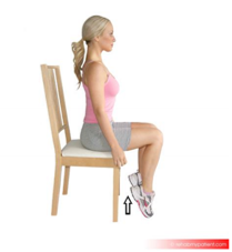 Showing Heel Raises Sitting exercise