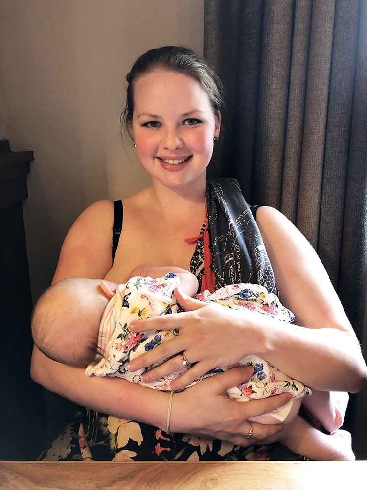 Mum with life threatening blood clots during pregnancy reveals her baby joy