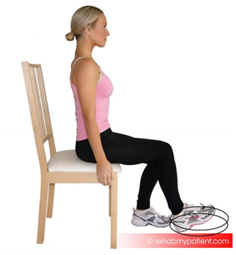 Showing Ankle Circles Sitting exercise
