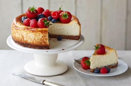 Picture of baked vanilla cheesecake