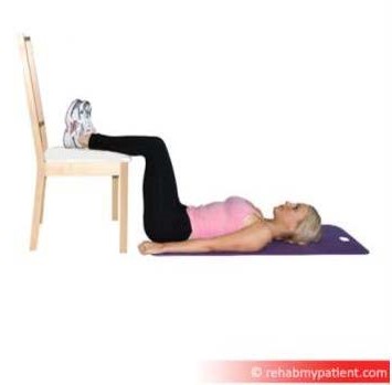 Person laid on back doing resting exercise 2