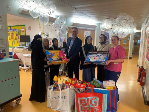 Group of people with gifts